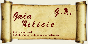 Gala Miličić vizit kartica